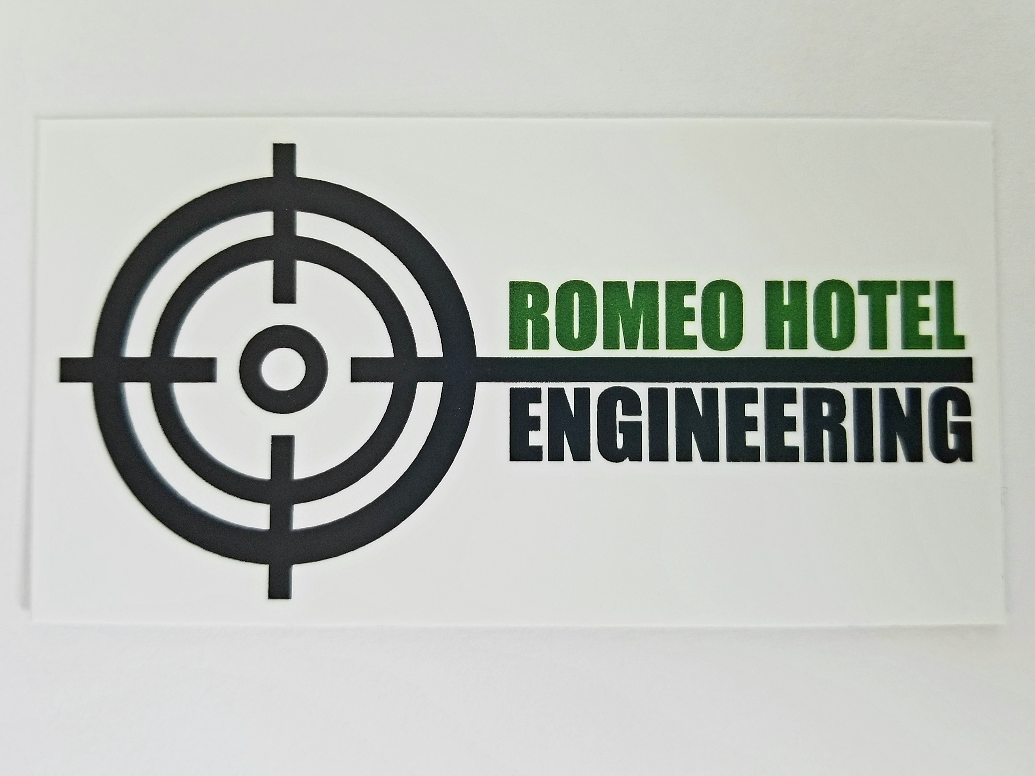 Romeo Hotel Eng. Logo Sticker